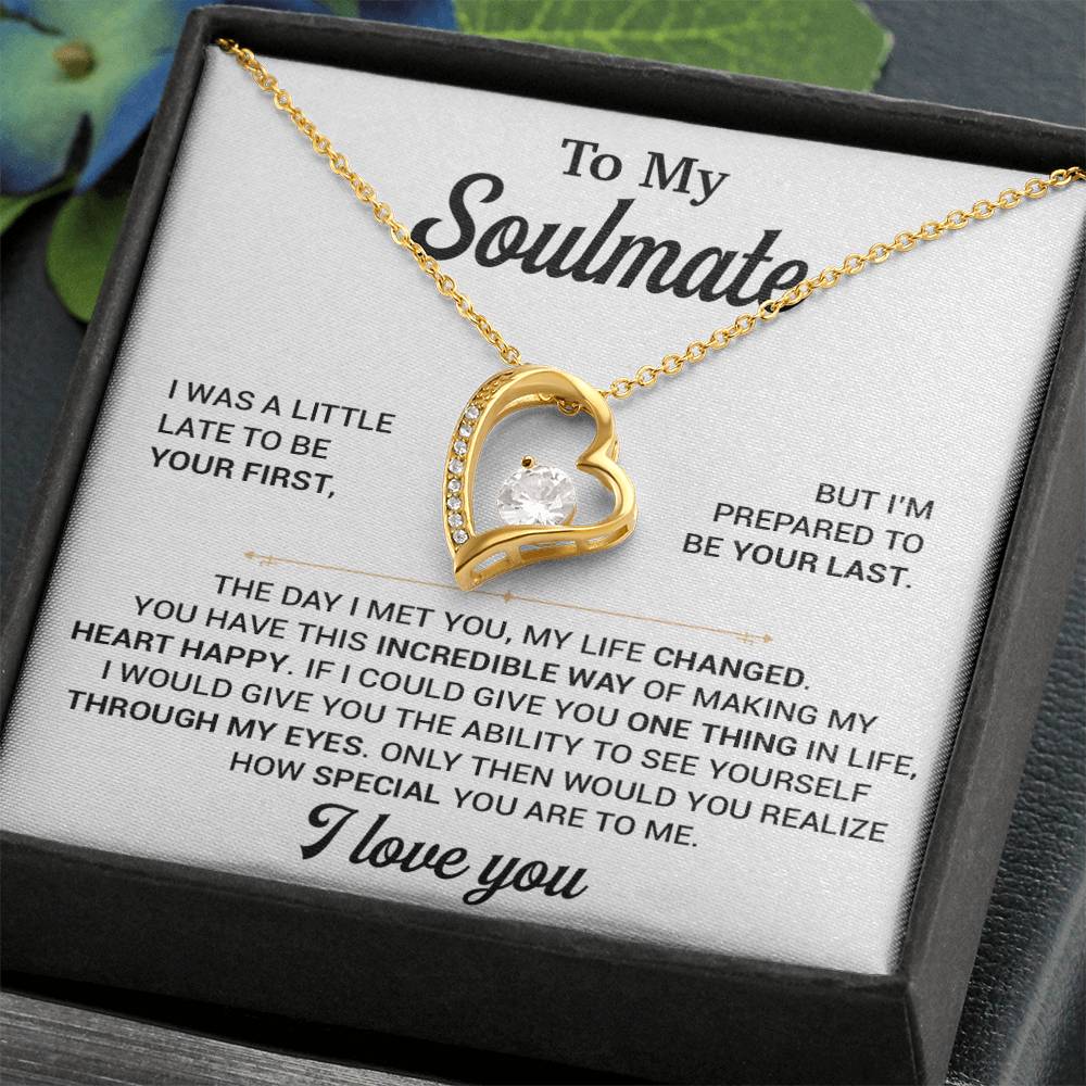 To My Soulmate Necklace, Soulmate Gift, Gift For Girlfriend, Christmas Gift