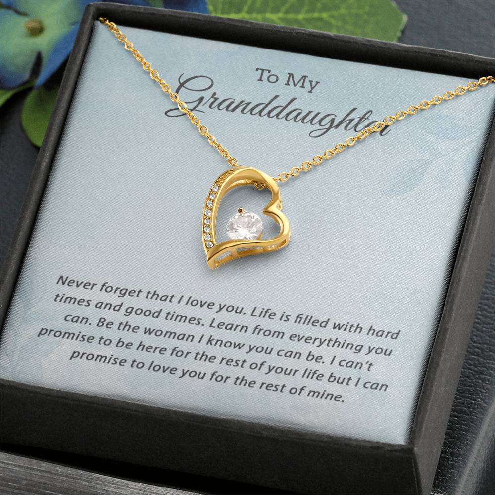 To My Granddaughter Necklace, Grandma Granddaughter Jewelry, Birthday Gift For Granddaughter