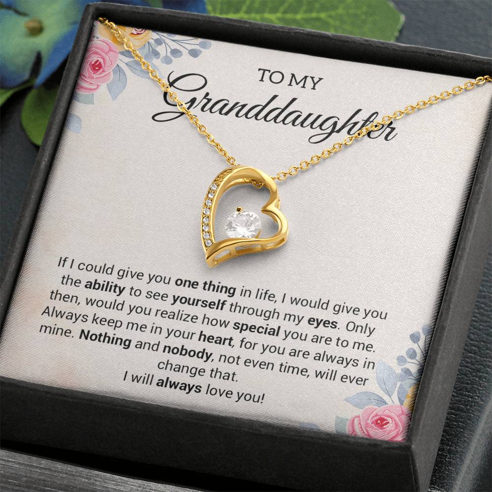 To My Granddaughter Necklace Gift, Granddaughter Jewelry From Grandma Birthday