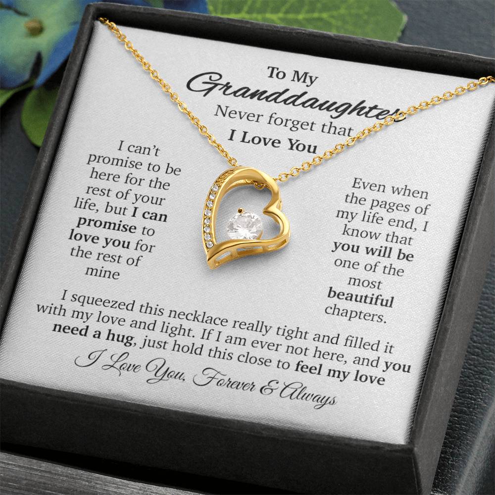 To My Granddaughter Necklace, Gift for Granddaughter, Necklace for Granddaughter