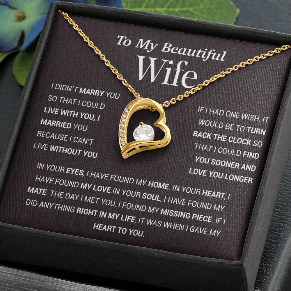 To My Wife Necklace, Gift For Wife, Anniversary Gift For Wife, Christmas Gift 27_11_Tim