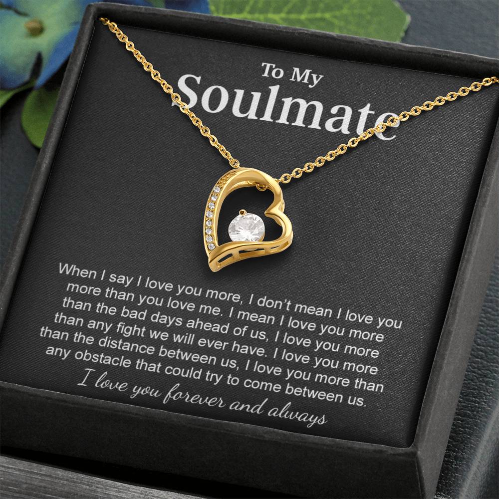 To My Soulmate Necklace, Birthday Gift for Her, Anniversary Gifts, Christmas Gift