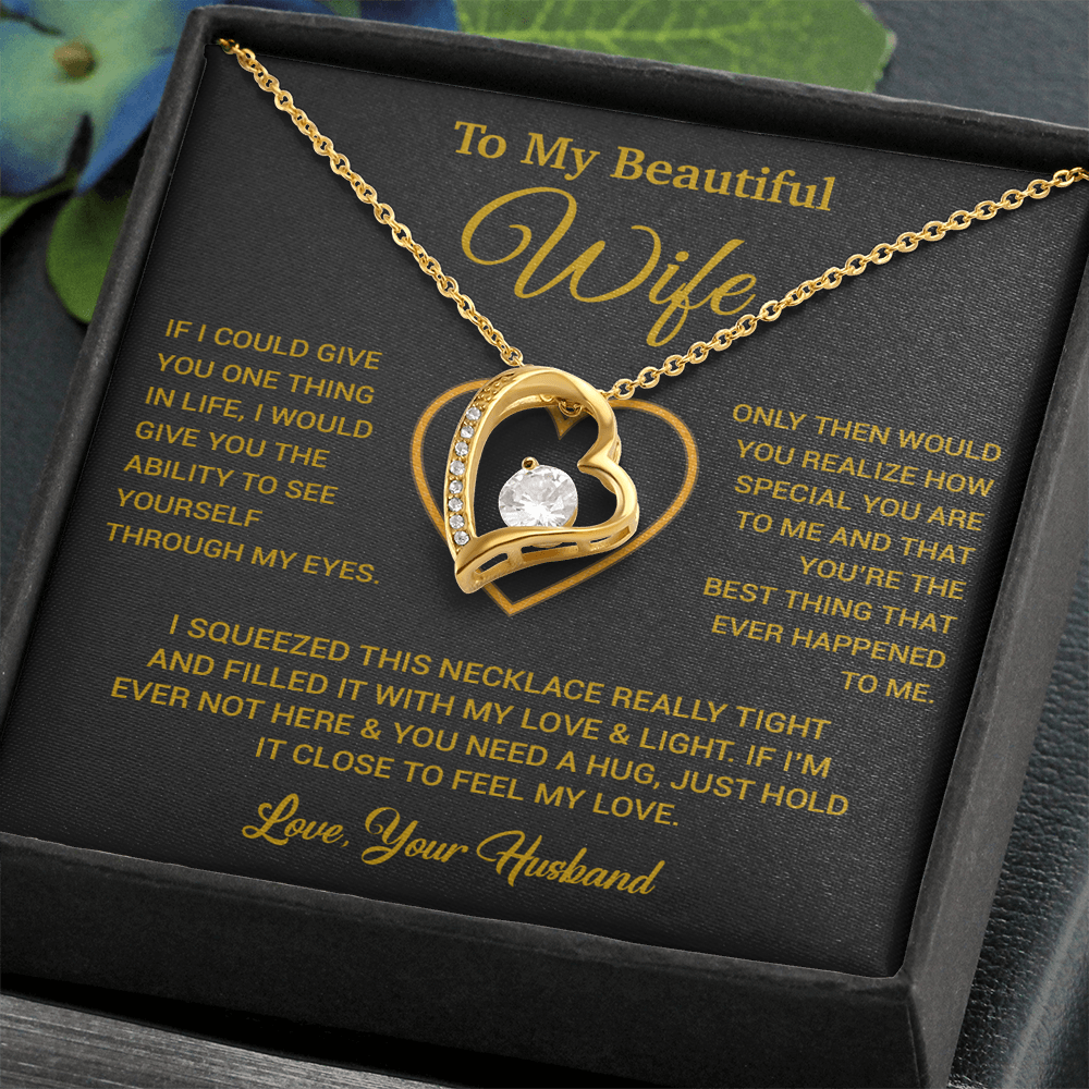 To My Wife Necklace, Gift For Wife, Anniversary Gift For Wife, Necklace For Wife 26_5_Gold