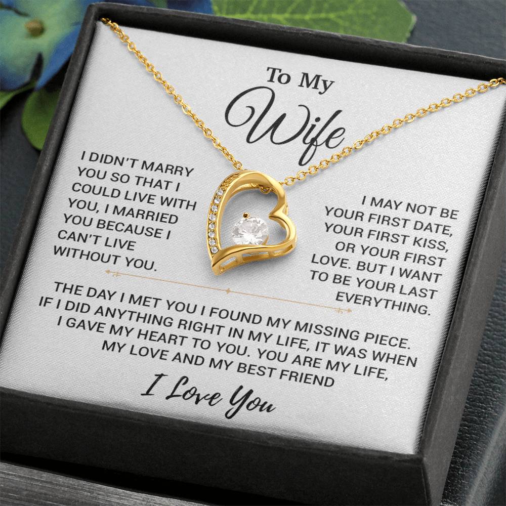 To My Wife Necklace, Christmas Gifts For Women, Anniversary Gift For Wife 16_11_White