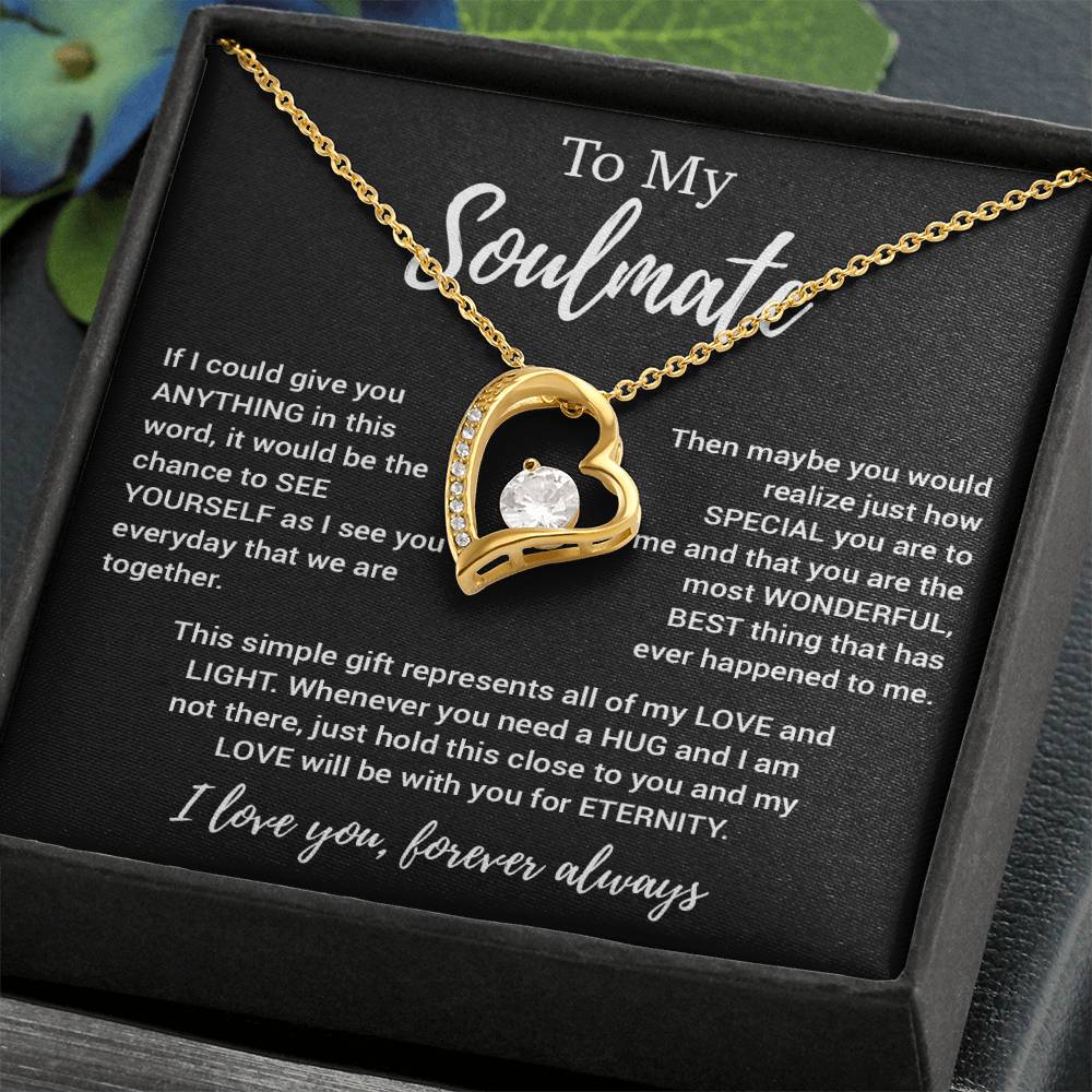 To My Soulmate Necklace, Soulmate Gift, Soulmate Jewelry Anniversary 11_8_Black