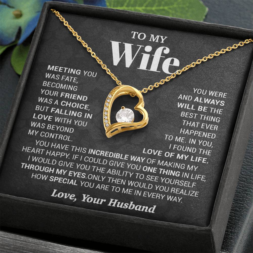 To My Wife Necklace, Meeting You Was Fate Love, Your Husband, Best Necklace