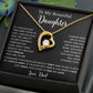 To My Daughter Necklace, Gift for Daughter from Dad, Father Daughter Necklace  4_5_Black