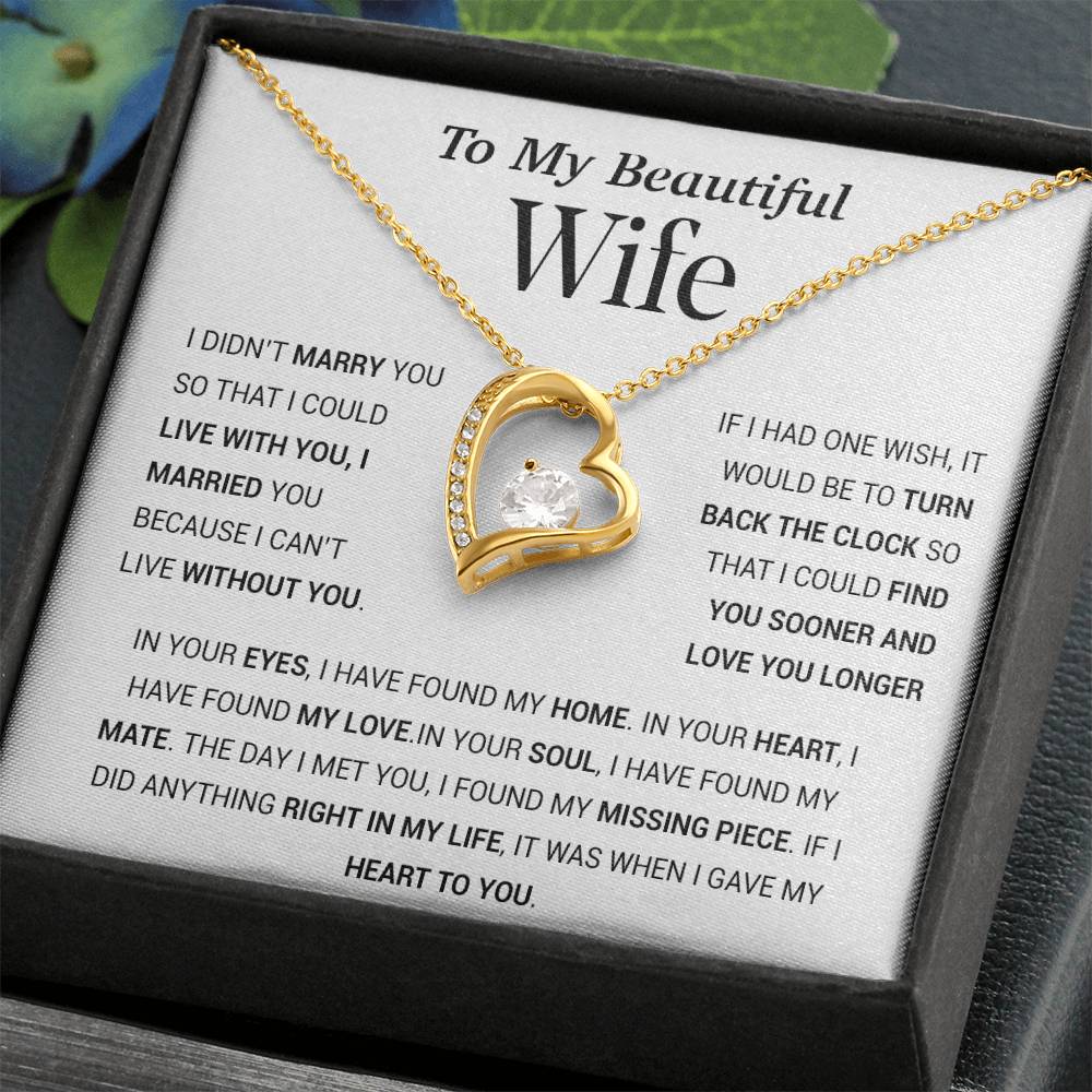 To My Wife Necklace, Gift For Wife, Anniversary Gift For Wife, Christmas Gift 27_11_Tim