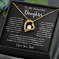 To My Daughter Necklace, Gift for Daughter from Dad, Father Daughter Necklace  6_5_Black