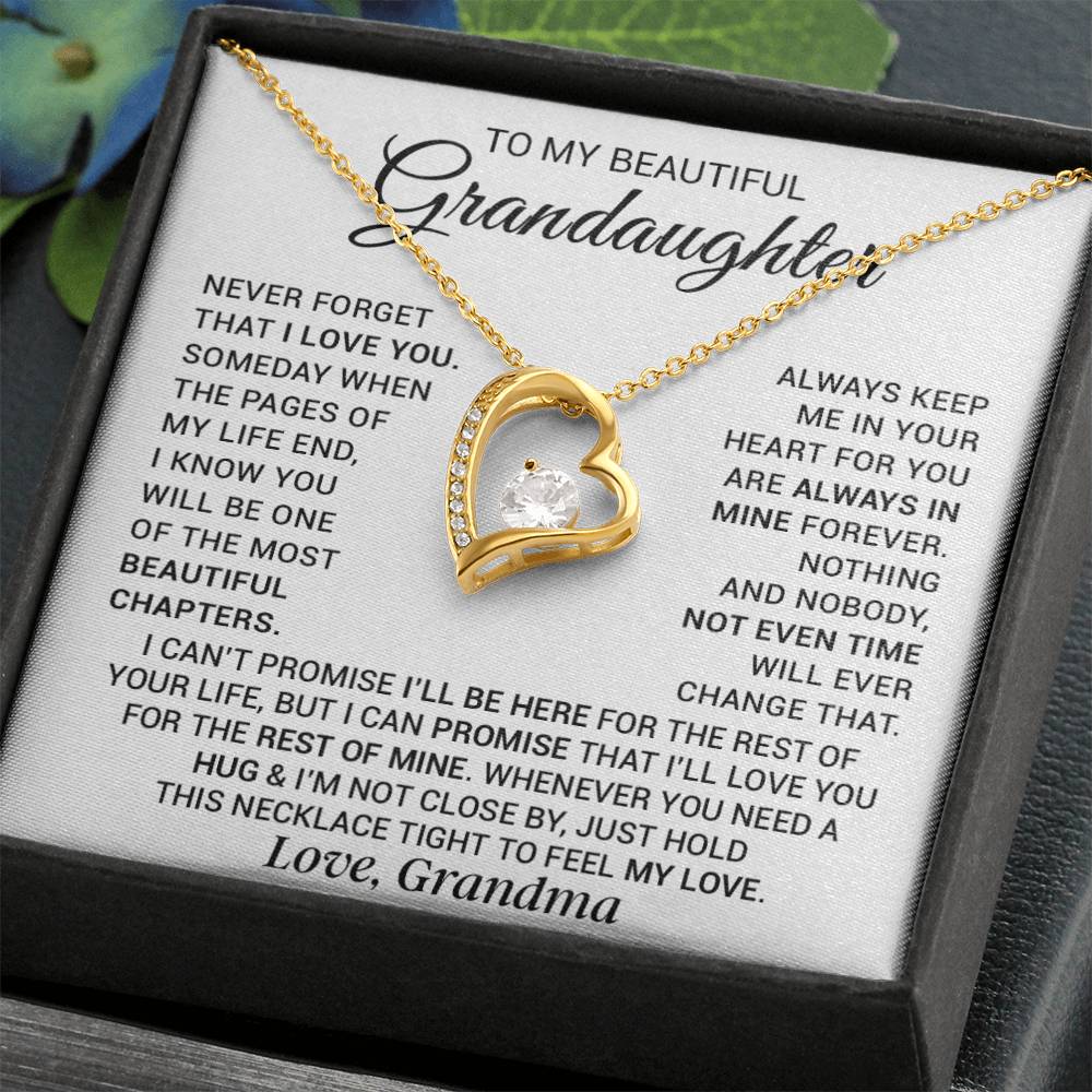 To My Granddaughter Necklace, Birthday Gift For Granddaughter, Birthday Gifts 12_8