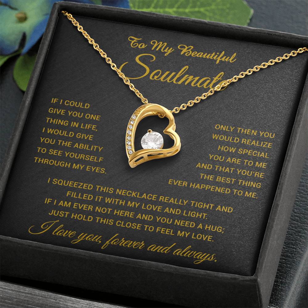 To My Soulmate Necklace, Gift For Soulmate, Anniversary Gift, Birthday Gift 30_4_Gold