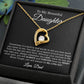 To My Daughter Necklace, Gift for Daughter from Dad, Father Daughter Necklace 21_4_Black