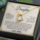 Custom To My Daughter Necklace,Daughter Gift From Mom, Dad, Daughter Necklace