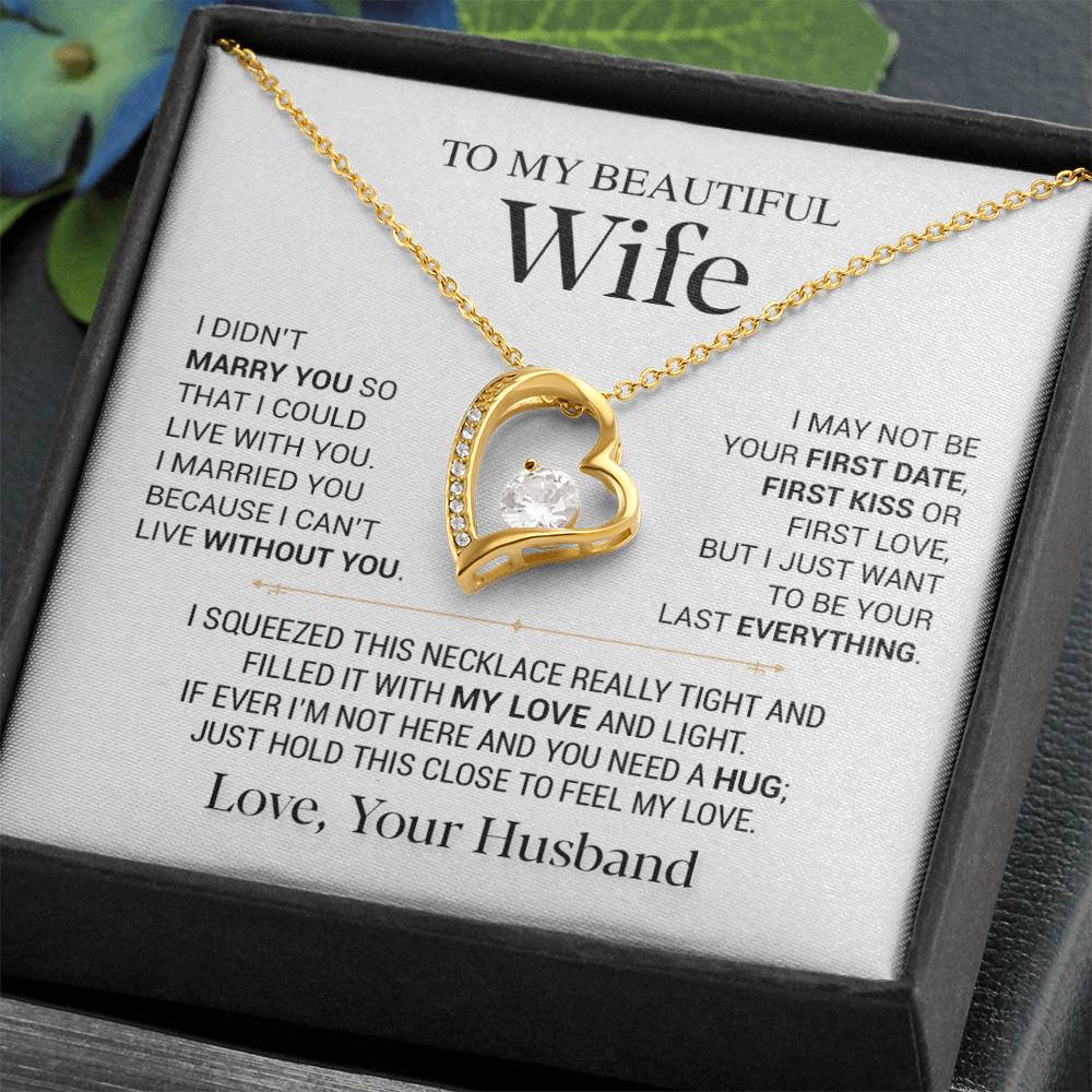 To My Wife Necklace, Christmas Gifts For Women, Anniversary Gift For Wife 23_11_White
