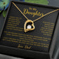 To My Daughter Necklace, Gift for Daughter from Dad, Father Daughter Necklace 18_5_Gold
