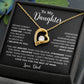 To My Daughter Necklace, Gift for Daughter from Dad, Father Daughter Necklace  9_4_Black