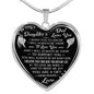 To My Daughter Heart Necklace Gift Ideas from Father Daddy Papa
