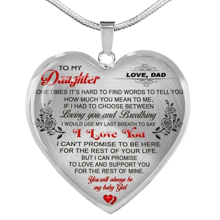 To My Daughter Necklaces Pendants - Father and Daughter - Gift from Daddy
