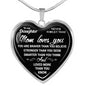 To My Daughter Mom Loves You Necklace Heart Pendant Luxury Gift For Little Girls