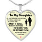 To My Daughter Heart Necklace Best Gift For Daughter From Dad