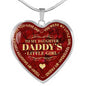 To My Daughter Luxury Heart Necklace, Dad and Daughter Gift For Birthday Wedding