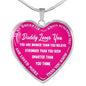 To My Daughter Love Dad Luxury Silver Necklace Birthday Graduation Gift for Kids