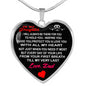 To My Daughter Love Dad - Father and Daughter Necklace Heart Gift from Father
