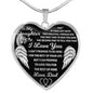 TO MY DAUGHTER HEART NECKLACE - I LOVE YOU FOR THE REST OF MY LIFE
