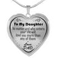 To My Daughter Necklace Birthday Gifts for Daughter from Daddy