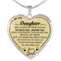 To My Daughter Love Dad - Father and Daughter Necklace Heart Gift from Daddy