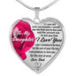 TO MY DAUGHTER NECKLACE - PERFECT AND MEANINGFUL GIFT FOR YOUR DAUGHTER!
