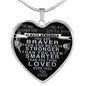 To my daughter - from dad - always remember heart pendant necklace silver