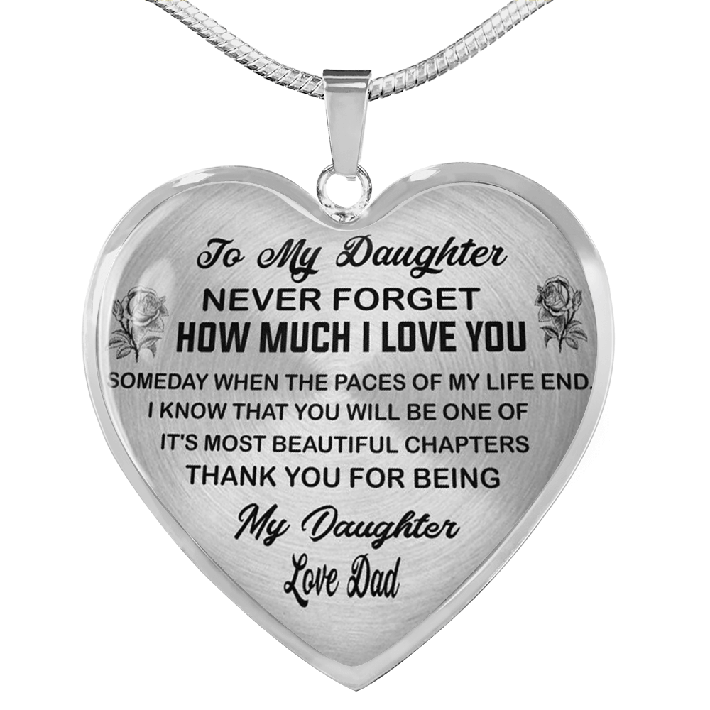 To My Daughter Necklace, Special Luxury Necklace For Daughter From Dad