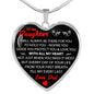 To My Daughter Love Dad - Father and Daughter Necklace Heart Gift from Daddy