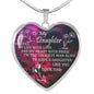 TO MY DAUGHTER HEART NECKLACE - LOVE FOR MY DAUGHTER GIFT FROM DAD