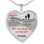 To my Darling Daughter Love DAD Luxury Heart Shaped Necklace Anniversary Gift