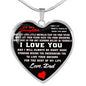 To My Daughter Love Dad Necklace - Heart Shape Necklace Gift for Daughter