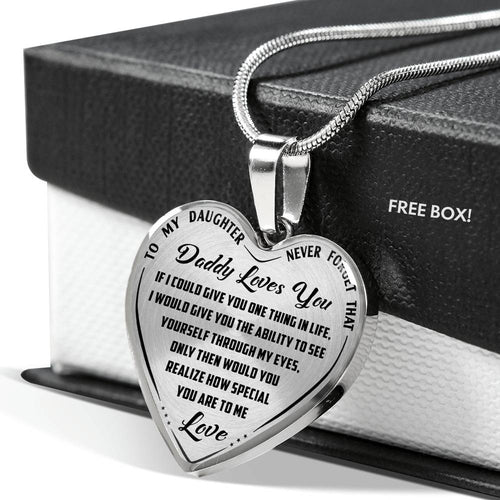 Best Gift for Daughter Novelty Luxury Necklace Bangle from Daddy Dad Father Papa