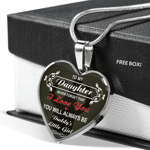 Father And Daughter Heart - To My Daughter Necklace Heart From Daddy
