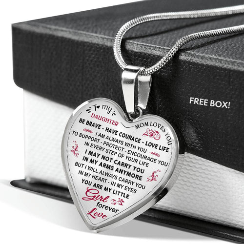 Mom And Daughter Gift - To My Daughter Heart Necklace From Mommy Mother