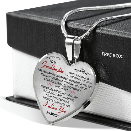 Granddaughter Necklace Heart - To My Granddaughter Necklace Pendant