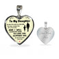 To My Daughter Heart Necklace Best Gift For Daughter From Dad