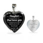 To My Daughter Heart Necklace Love Dad - Dad Loves You - from Father