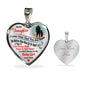To My Daughter Love Dad - I Am Always Right There In Your Heart Necklace
