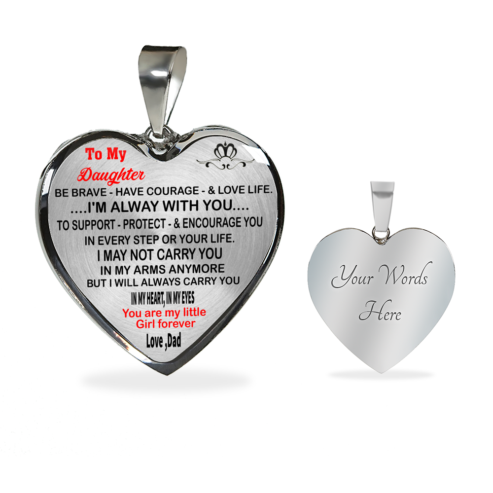 To My Daughter Necklace Best Gift For Daughter From Daddy