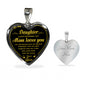 To My Daughter Heart Necklace Love Mom- Mom Loves You - from Mother