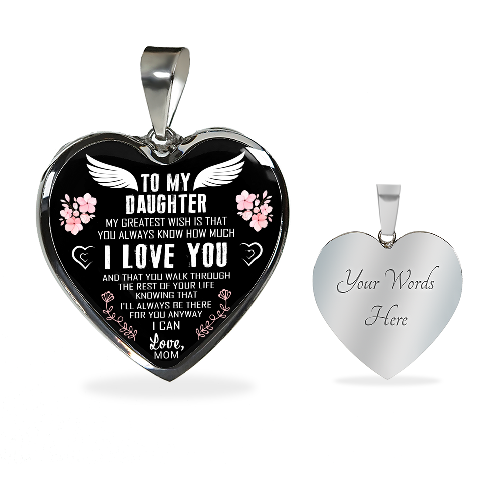 To My Daughter Necklace - How Much I Love You - Best Jewelry Gift from Mom