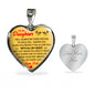 To My Daughter Love Dad - Father and Daughter Necklace Heart Gift from Daddy