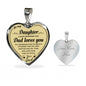 To My Daughter Heart Necklace Love Dad - Daddy Loves You - from Father