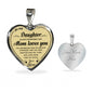 To My Daughter Heart Necklace Love Mom- Mom Loves You - from Mother